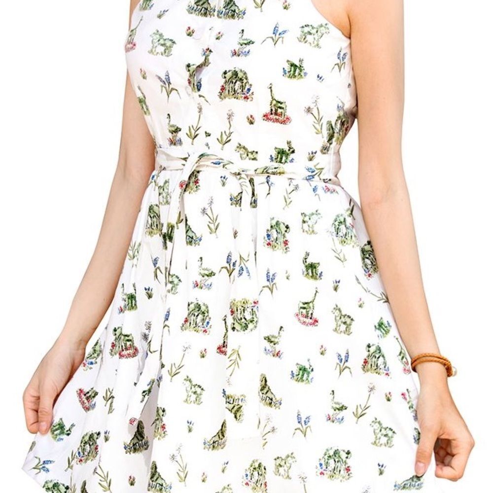 Kiel James Patrick KJP Sarah Patrick Newport Topiary Dress. SEE MEASUREMENTS!